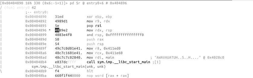 Cursor at 0x00404896